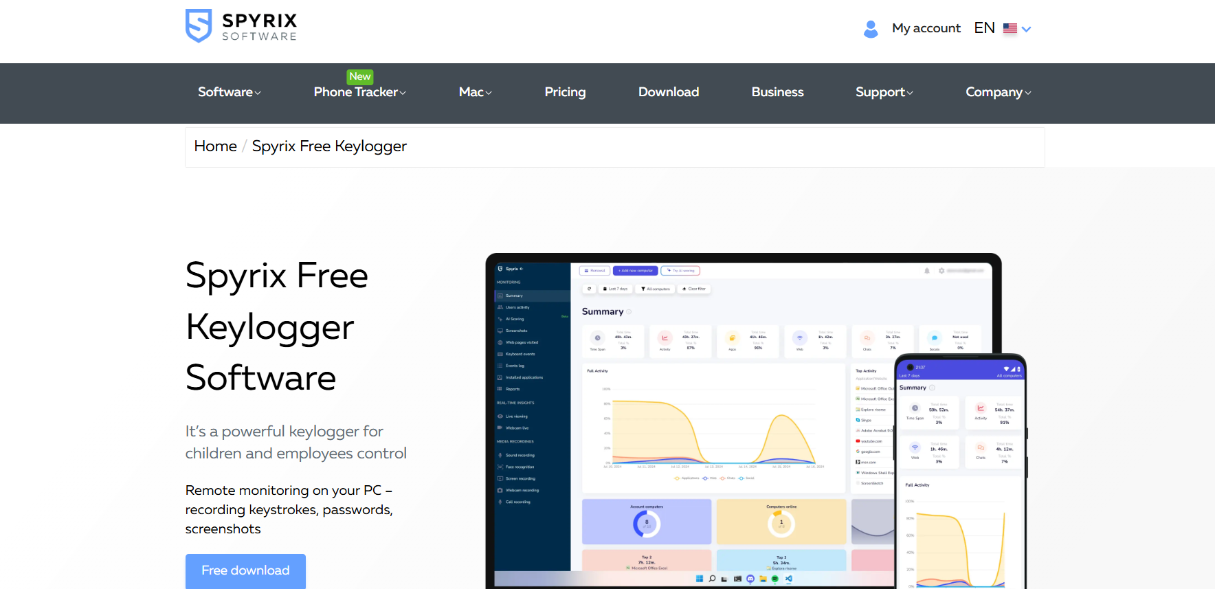 Spyrix Free Keylogger | TechRadar